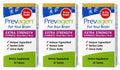 Three boxes of Prevagen Extra Strength Dietary Supplements for Your Brain on a white background