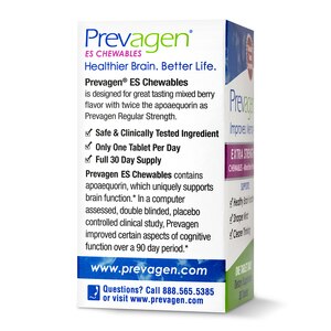 Prevagen Extra Strength 20mg Mixed Berry Chewables | 30ct Bottles (90 Tablets Total)