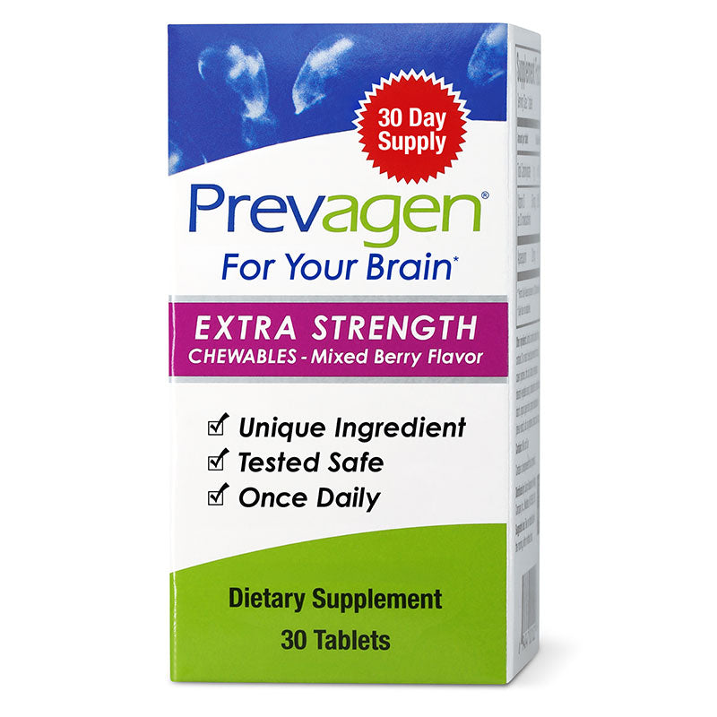 Prevagen Extra Strength 20mg Mixed Berry Chewables | 30ct Bottles (90 Tablets Total)